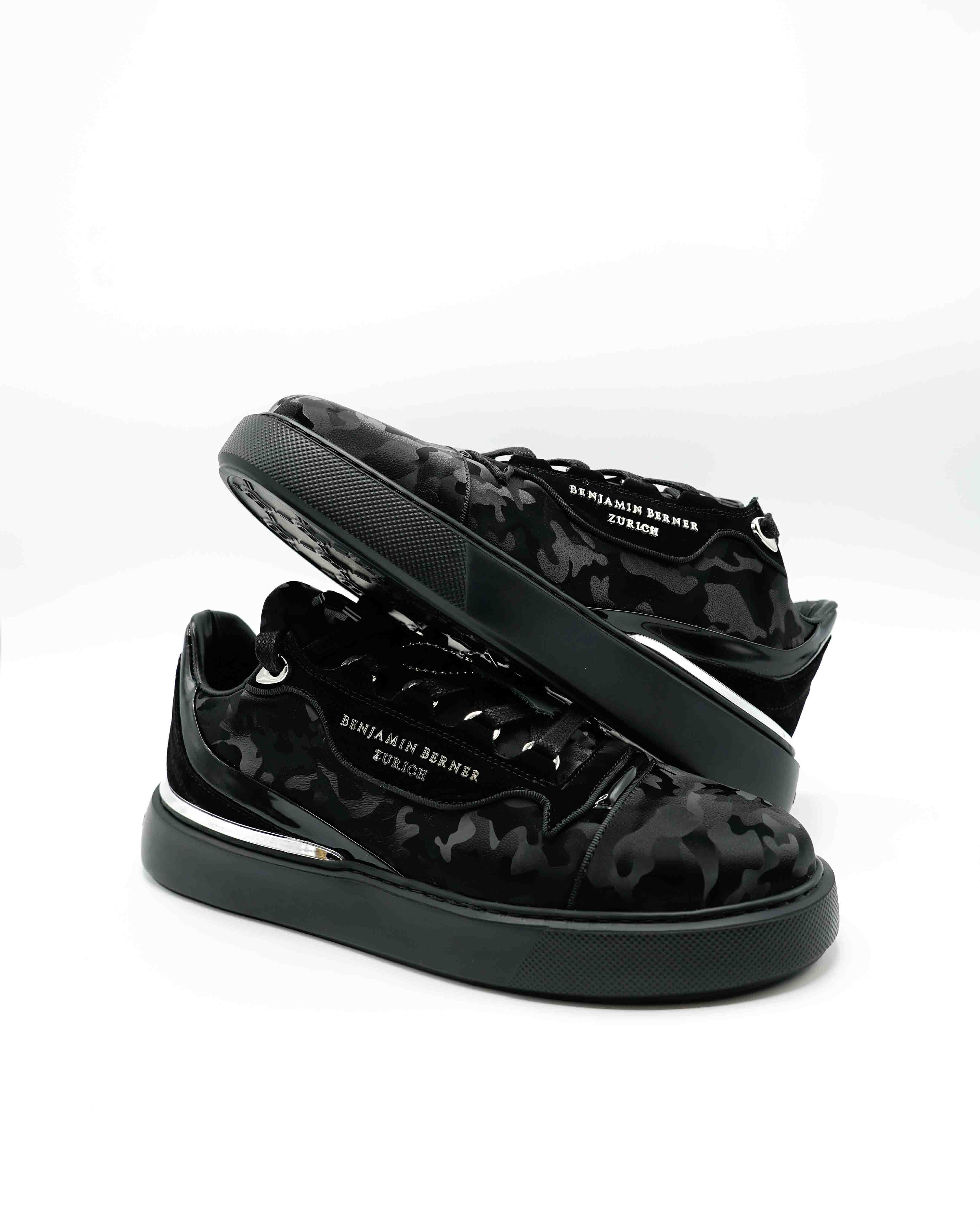 Reflective Camouflage Calfskin Sneakers - Image 3