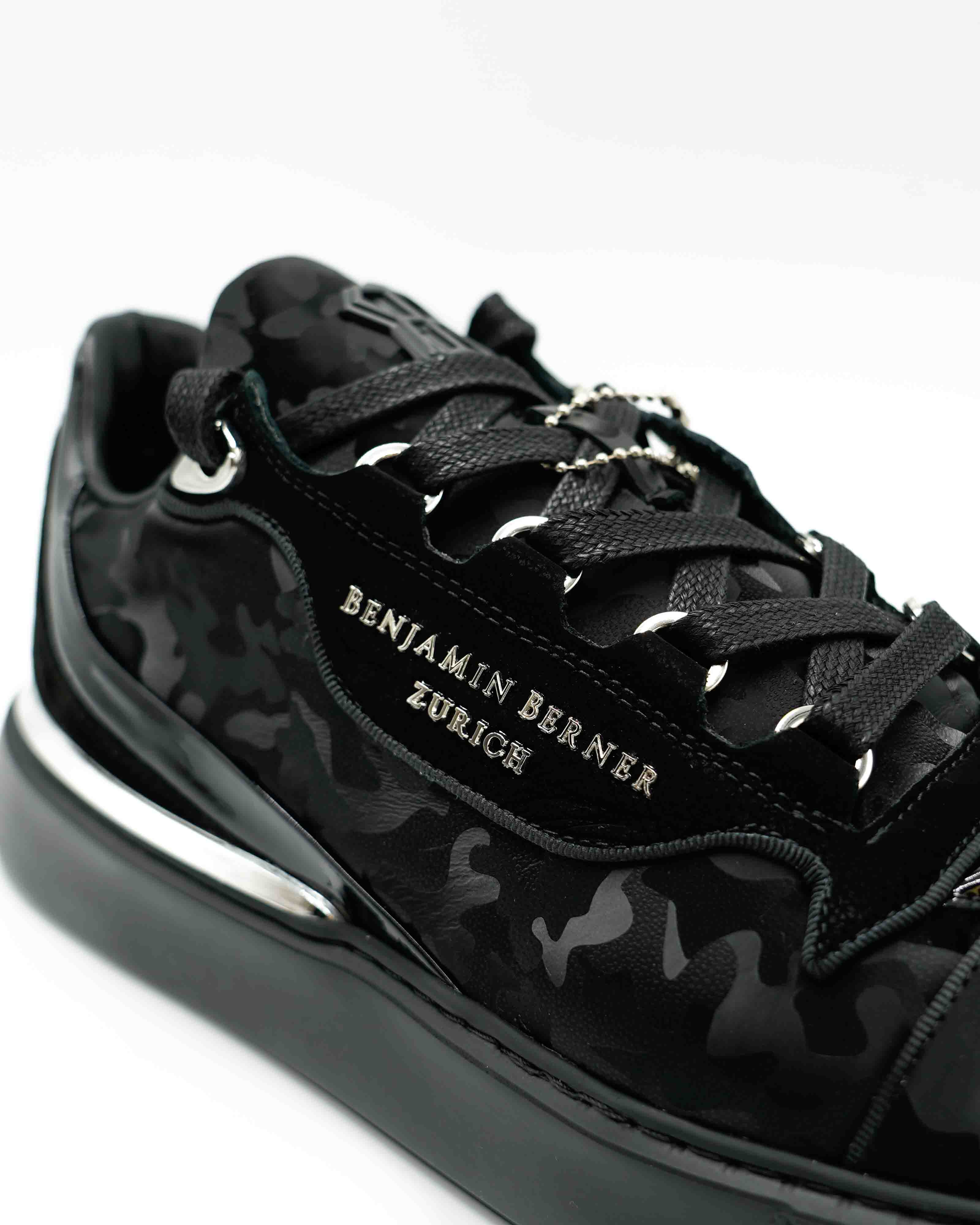 Reflective Camouflage Calfskin Sneakers - Image 7